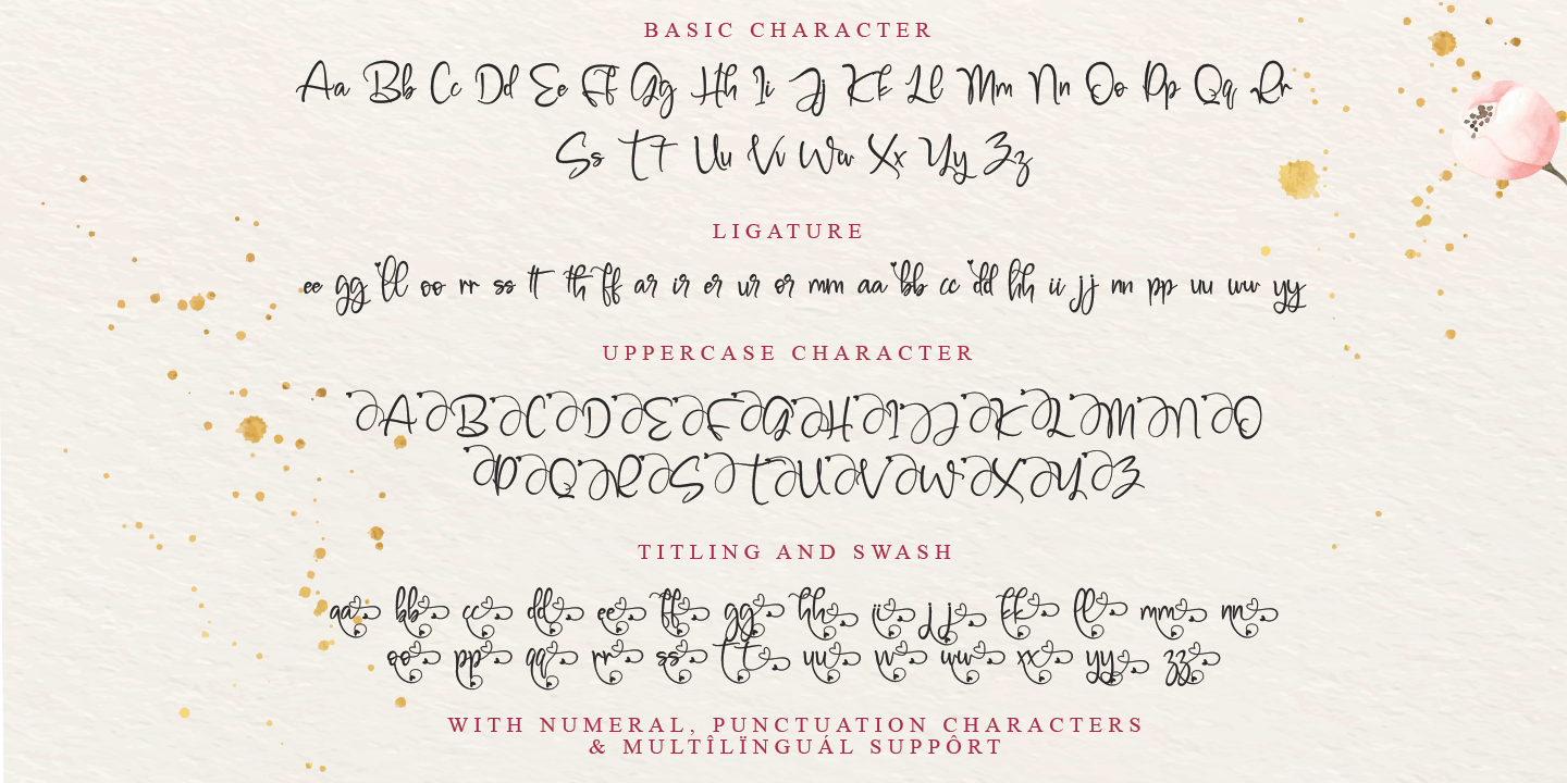 Millena Monogram Font preview